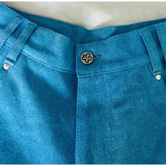 Disney x Marshall Columbia Little Mermaid Embroidered High-Waist Denim Shorts - Picture 9 of 12